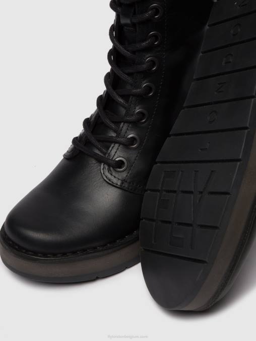 vloerkleed zwart Fly London vrouwen enkellaarzen met veters rami043 V2B0250