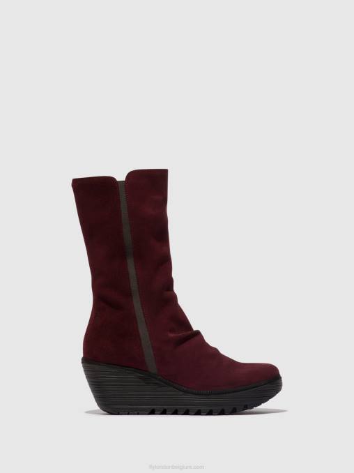 wijn/diesel Fly London vrouwen enkellaarzen met ritssluiting yemy408 V2B026