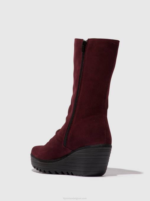 wijn/diesel Fly London vrouwen enkellaarzen met ritssluiting yemy408 V2B026