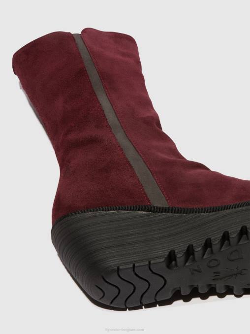 wijn/diesel Fly London vrouwen enkellaarzen met ritssluiting yemy408 V2B026