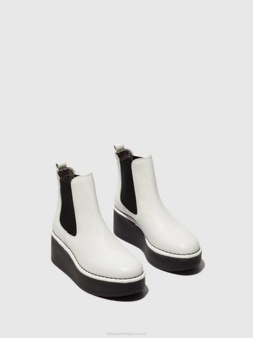 wit Fly London vrouwen chelsea enkellaarzen hama238 V2B0140