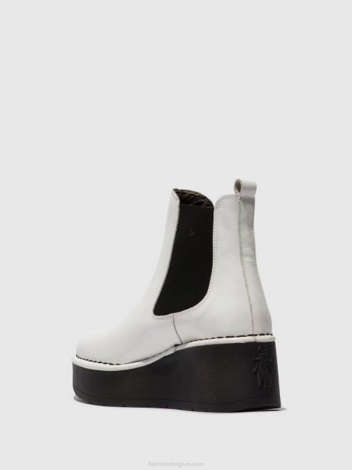wit Fly London vrouwen chelsea enkellaarzen hama238 V2B0140
