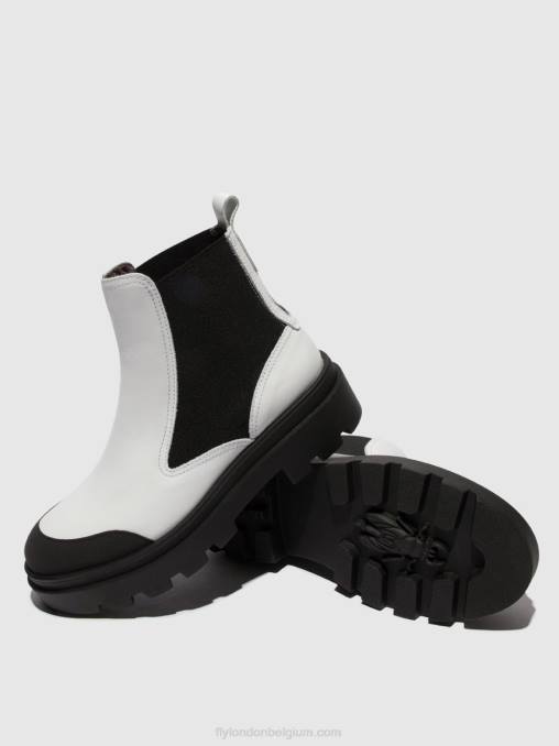 wit Fly London vrouwen chelsea enkellaarzen jeba879 V2B0134