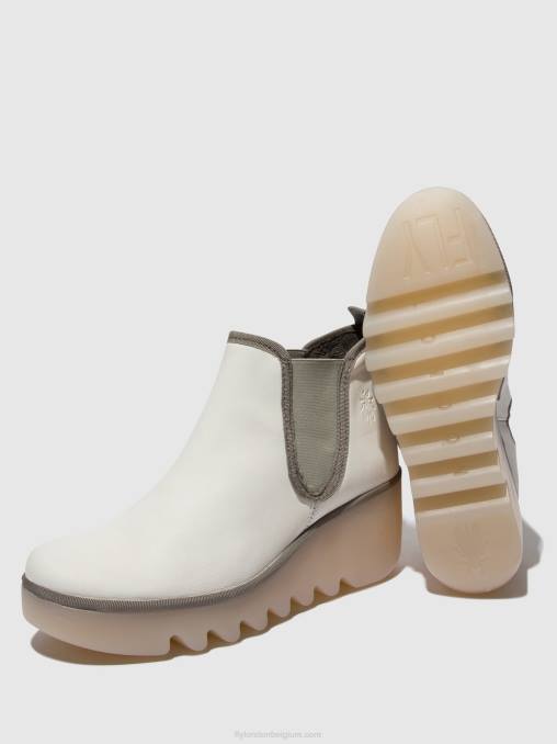 wit (melkachtige zool) Fly London vrouwen chelsea enkellaarzen byne349 V2B0144