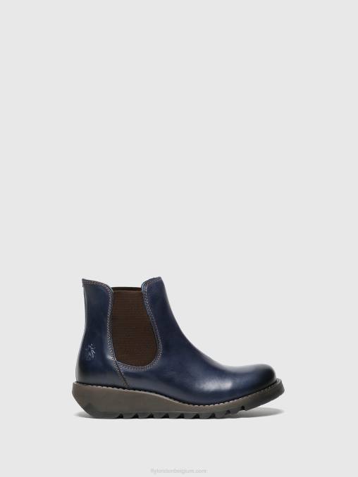 zalf blauw Fly London vrouwen chelsea enkellaarzen V2B0278