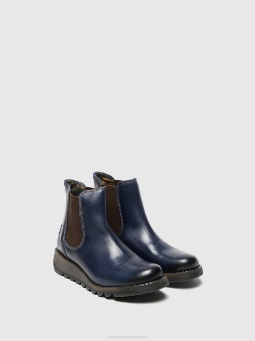 zalf blauw Fly London vrouwen chelsea enkellaarzen V2B0278