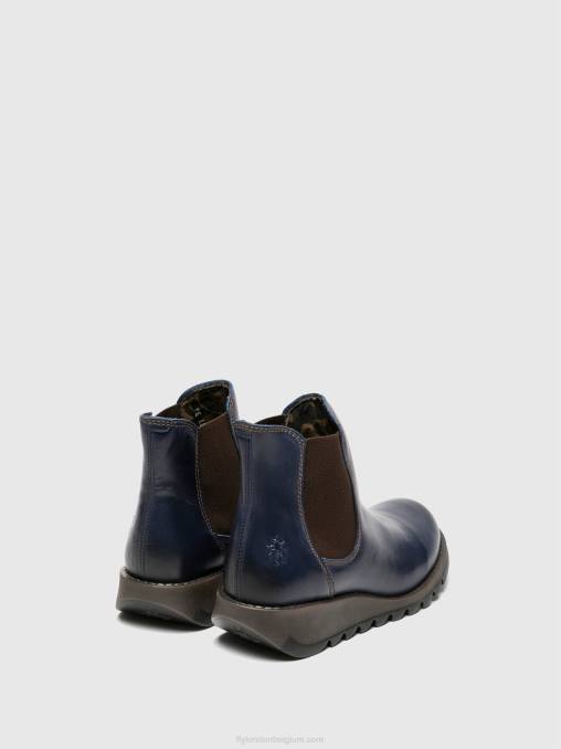 zalf blauw Fly London vrouwen chelsea enkellaarzen V2B0278