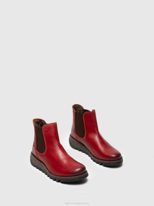 zalf rood Fly London vrouwen chelsea enkellaarzen V2B0275