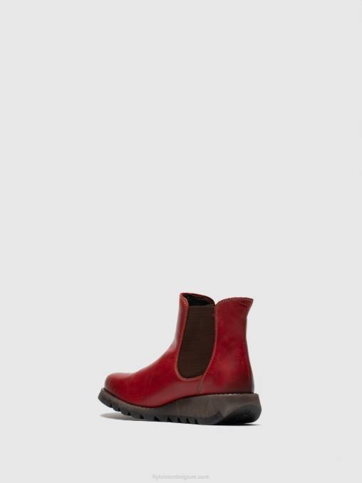 zalf rood Fly London vrouwen chelsea enkellaarzen V2B0275