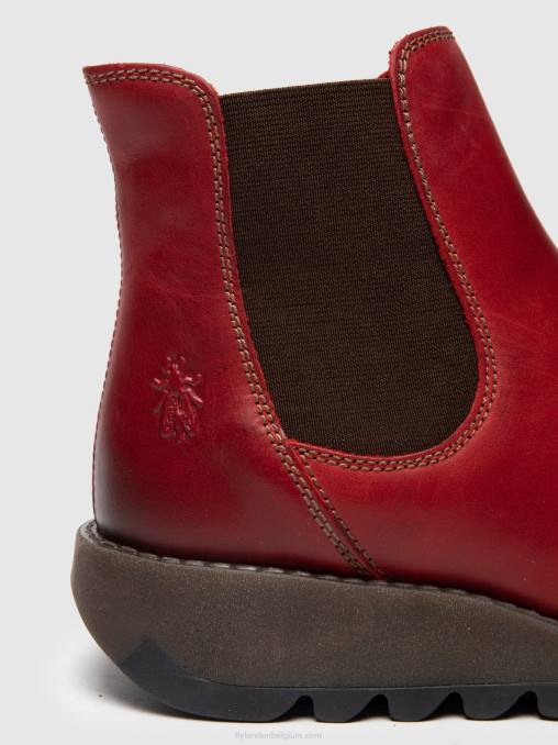 zalf rood Fly London vrouwen chelsea enkellaarzen V2B0275