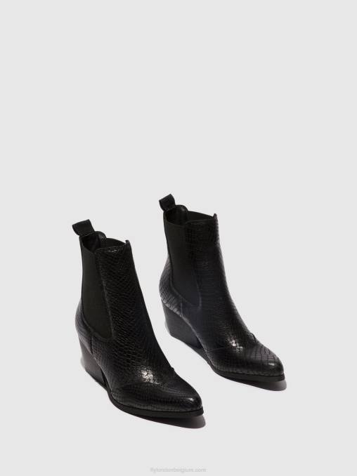 zwart Fly London vrouwen Chelsea enkellaarzen torm911 V2B0122