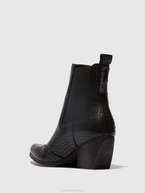 zwart Fly London vrouwen Chelsea enkellaarzen torm911 V2B0122