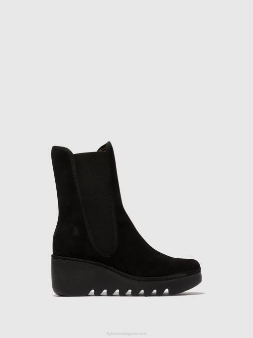 zwart Fly London vrouwen chelsea enkellaarzen byro395 V2B0145