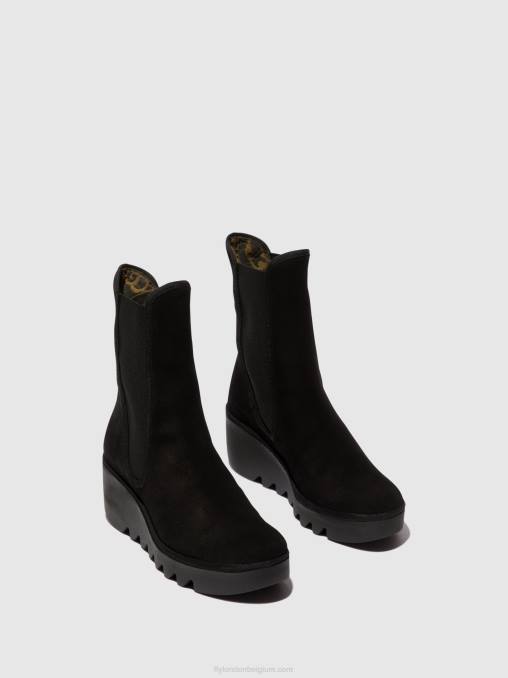 zwart Fly London vrouwen chelsea enkellaarzen byro395 V2B0145