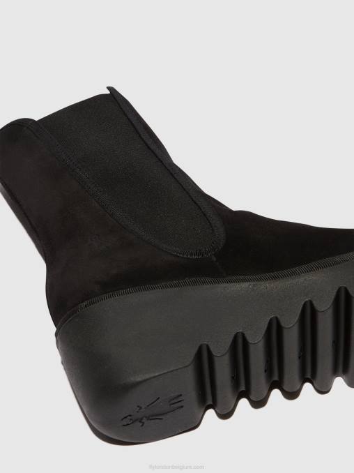 zwart Fly London vrouwen chelsea enkellaarzen byro395 V2B0145