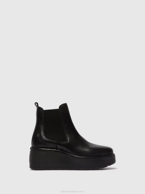 zwart Fly London vrouwen chelsea enkellaarzen hama238 V2B0138