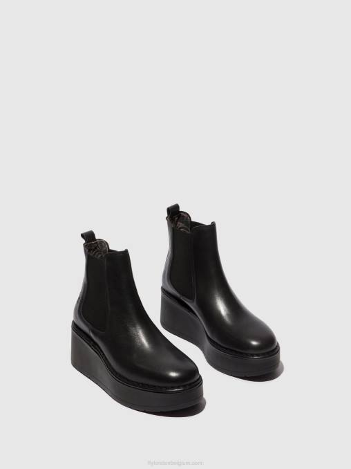 zwart Fly London vrouwen chelsea enkellaarzen hama238 V2B0138