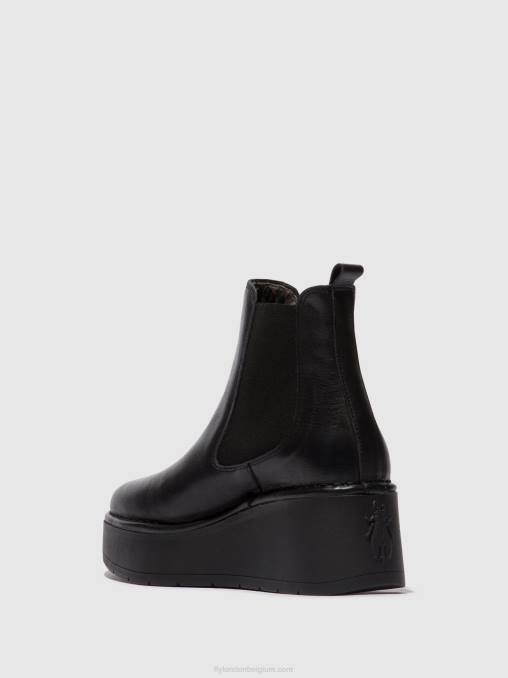 zwart Fly London vrouwen chelsea enkellaarzen hama238 V2B0138