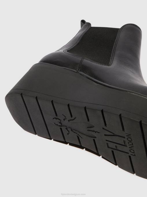 zwart Fly London vrouwen chelsea enkellaarzen hama238 V2B0138