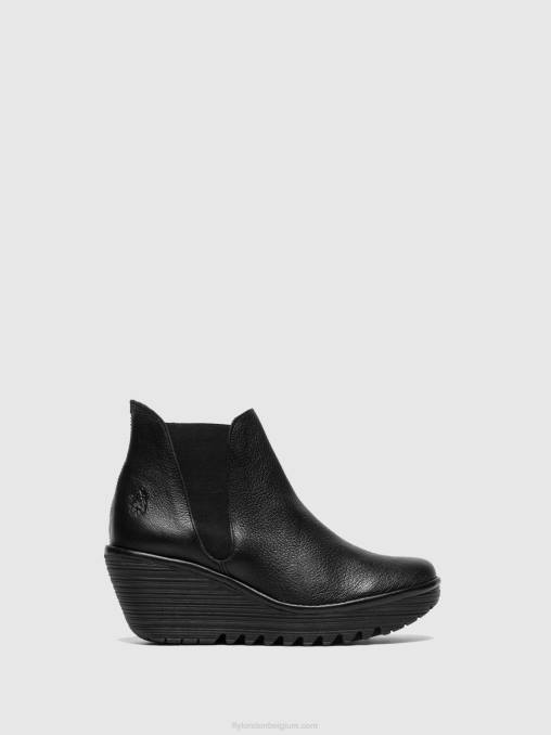 zwart Fly London vrouwen chelsea enkellaarzen joss V2B0281