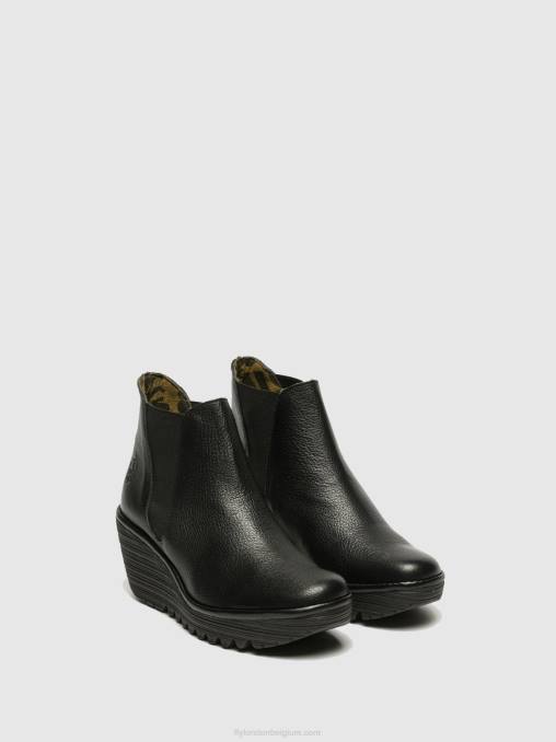 zwart Fly London vrouwen chelsea enkellaarzen joss V2B0281