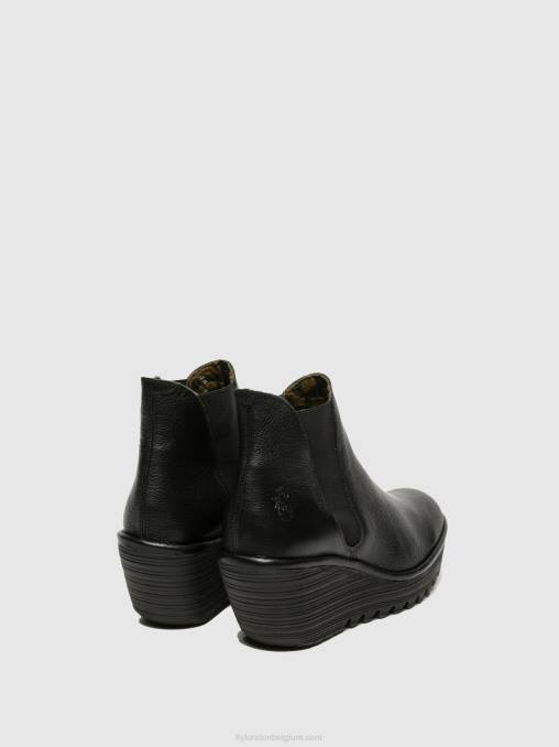 zwart Fly London vrouwen chelsea enkellaarzen joss V2B0281
