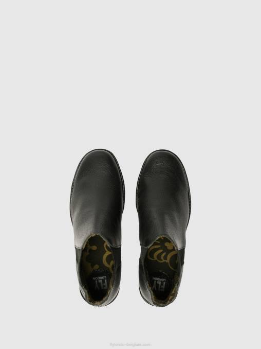 zwart Fly London vrouwen chelsea enkellaarzen joss V2B0281