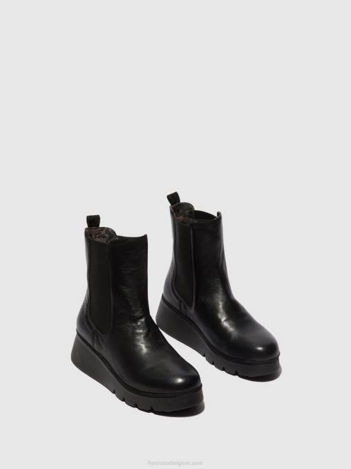 zwart Fly London vrouwen chelsea enkellaarzen paty405 V2B09
