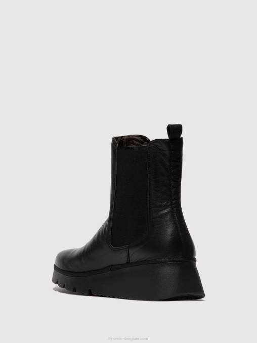 zwart Fly London vrouwen chelsea enkellaarzen paty405 V2B09