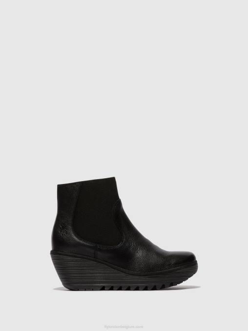 zwart Fly London vrouwen chelsea enkellaarzen yade398 V2B07