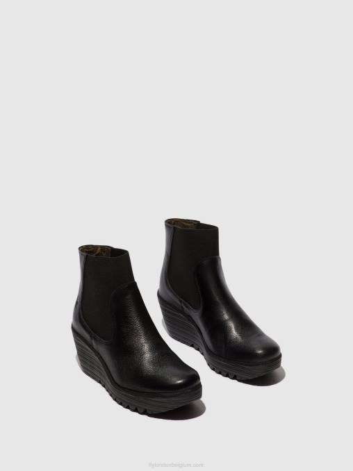zwart Fly London vrouwen chelsea enkellaarzen yade398 V2B07