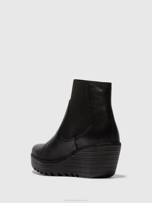 zwart Fly London vrouwen chelsea enkellaarzen yade398 V2B07