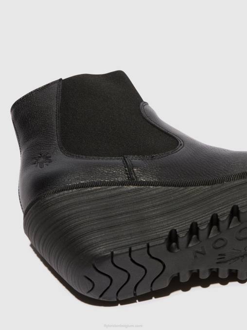 zwart Fly London vrouwen chelsea enkellaarzen yade398 V2B07