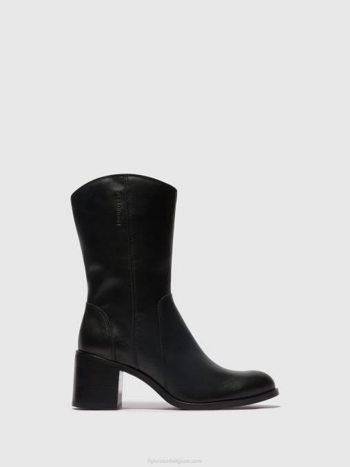 zwart Fly London vrouwen enkellaarzen met rits asta914 V2B073