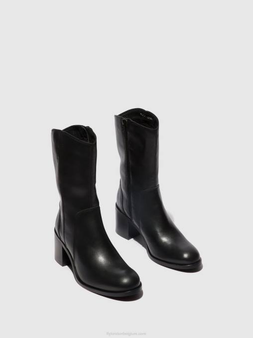 zwart Fly London vrouwen enkellaarzen met rits asta914 V2B073