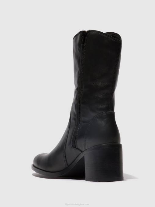 zwart Fly London vrouwen enkellaarzen met rits asta914 V2B073