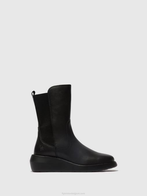 zwart Fly London vrouwen enkellaarzen met rits brin516 V2B063