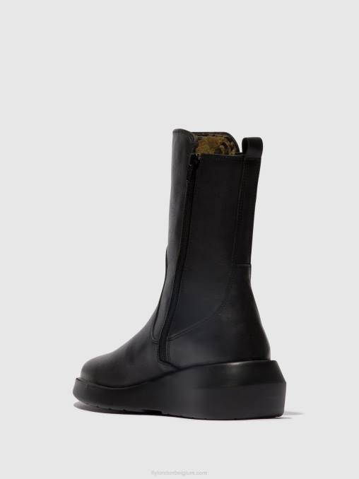 zwart Fly London vrouwen enkellaarzen met rits brin516 V2B063