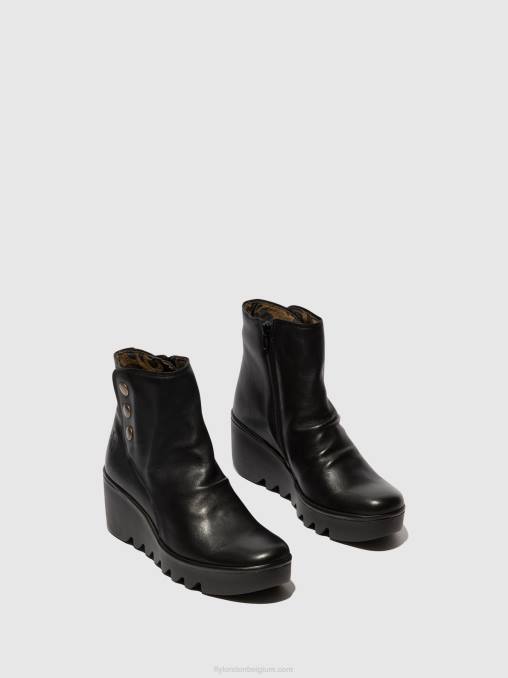 zwart Fly London vrouwen enkellaarzen met rits brom344 V2B066