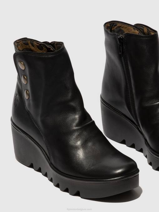 zwart Fly London vrouwen enkellaarzen met rits brom344 V2B066