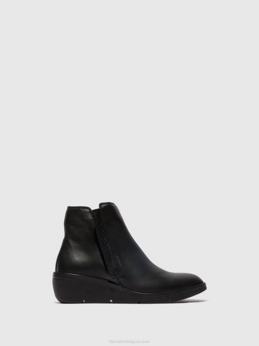 zwart Fly London vrouwen enkellaarzen met rits nula550 V2B048