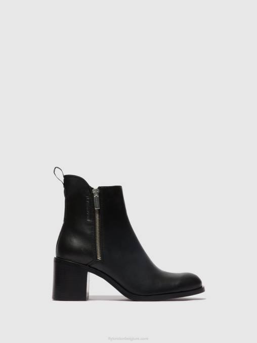 zwart Fly London vrouwen enkellaarzen met ritssluiting ader912 V2B078