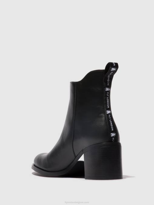 zwart Fly London vrouwen enkellaarzen met ritssluiting ader912 V2B078