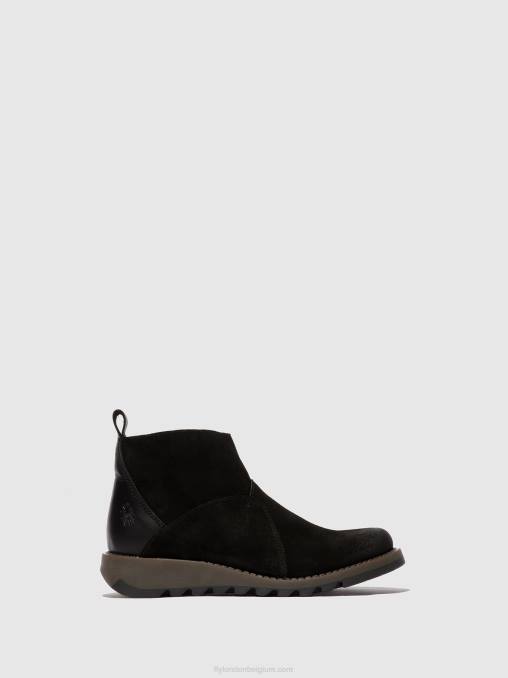 zwart Fly London vrouwen enkellaarzen met ritssluiting sely918 V2B045