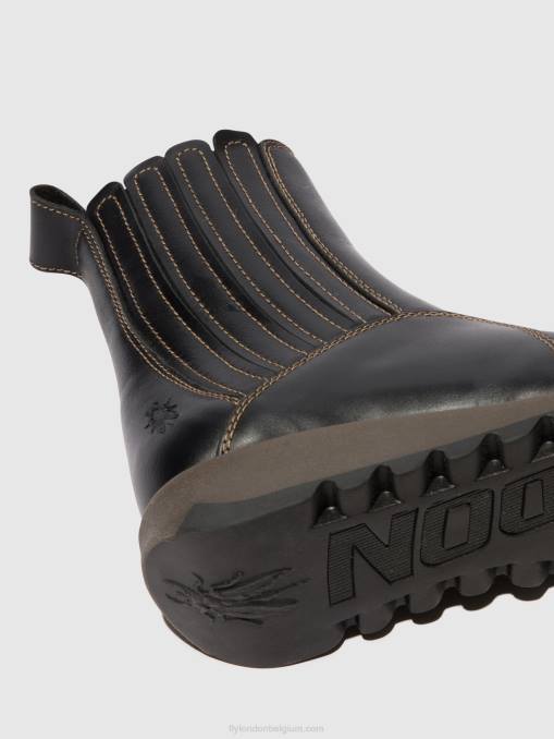 zwart Fly London vrouwen enkellaarzen met ritssluiting suzy899 V2B038