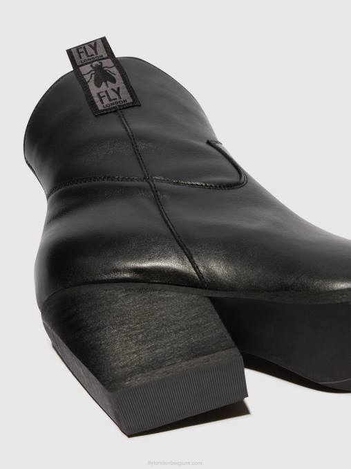 zwart Fly London vrouwen enkellaarzen met ritssluiting tabb905 V2B031