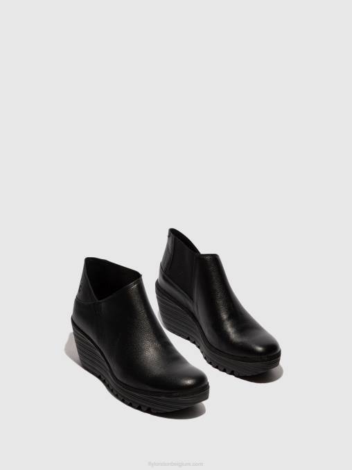 zwart Fly London vrouwen enkellaarzen met ritssluiting yego400 V2B034