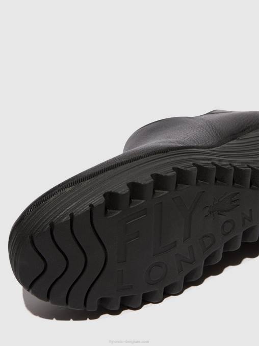 zwart Fly London vrouwen enkellaarzen met ritssluiting yego400 V2B034