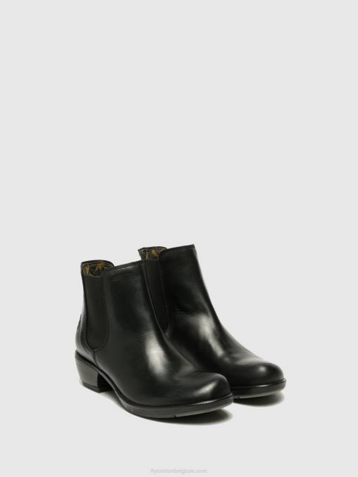 zwart maken Fly London vrouwen chelsea enkellaarzen V2B0267