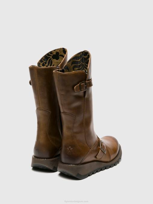 kameel Fly London vrouwen laarzen met gesp mes 2 V2B0346